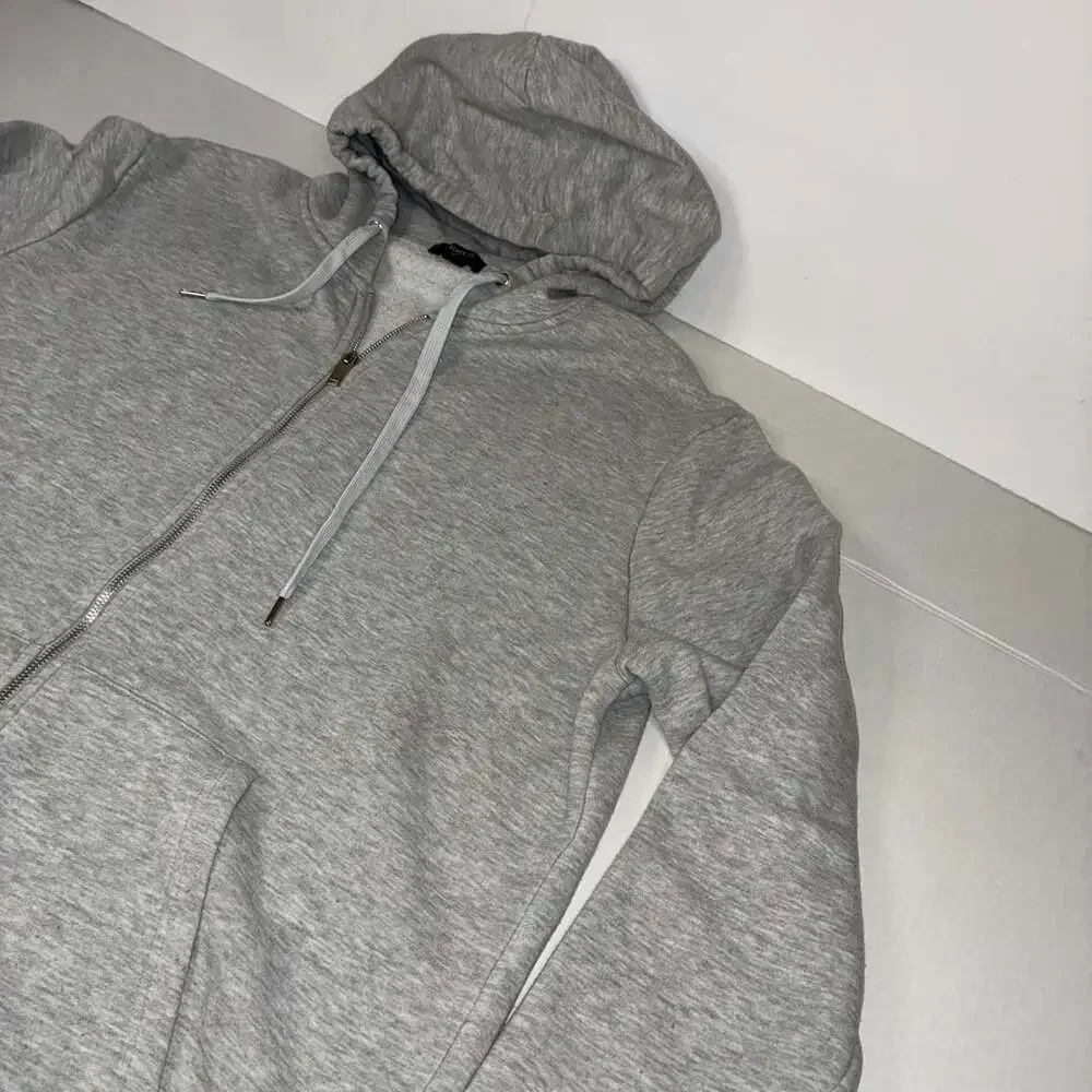 Forever 21 Zip Up Men Hoodie Size XL Gray Heather Fleece Sweatshirt